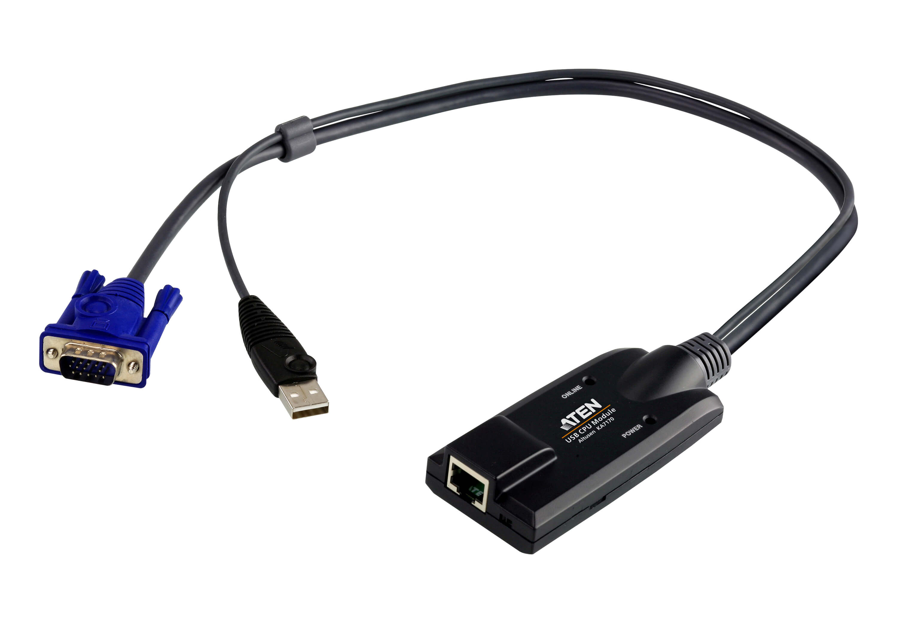 Aten KVM Cable Adapter with RJ45 to VGA & USB for KH, KL, KM and KN series Aten KVM Cable Adapter with RJ45 to VGA & USB for KH, KL, KM and KN series